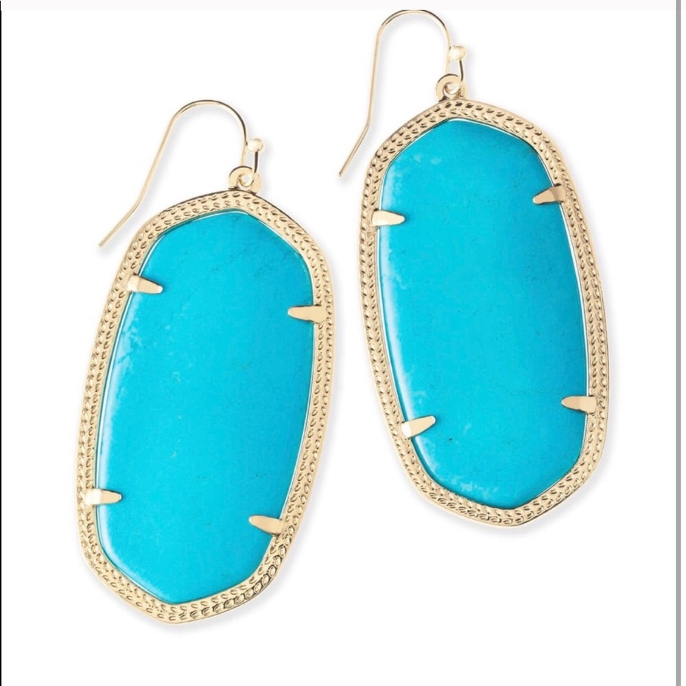 Kendra Scott Turquoise Danielle Earrings - Picture 5 of 5